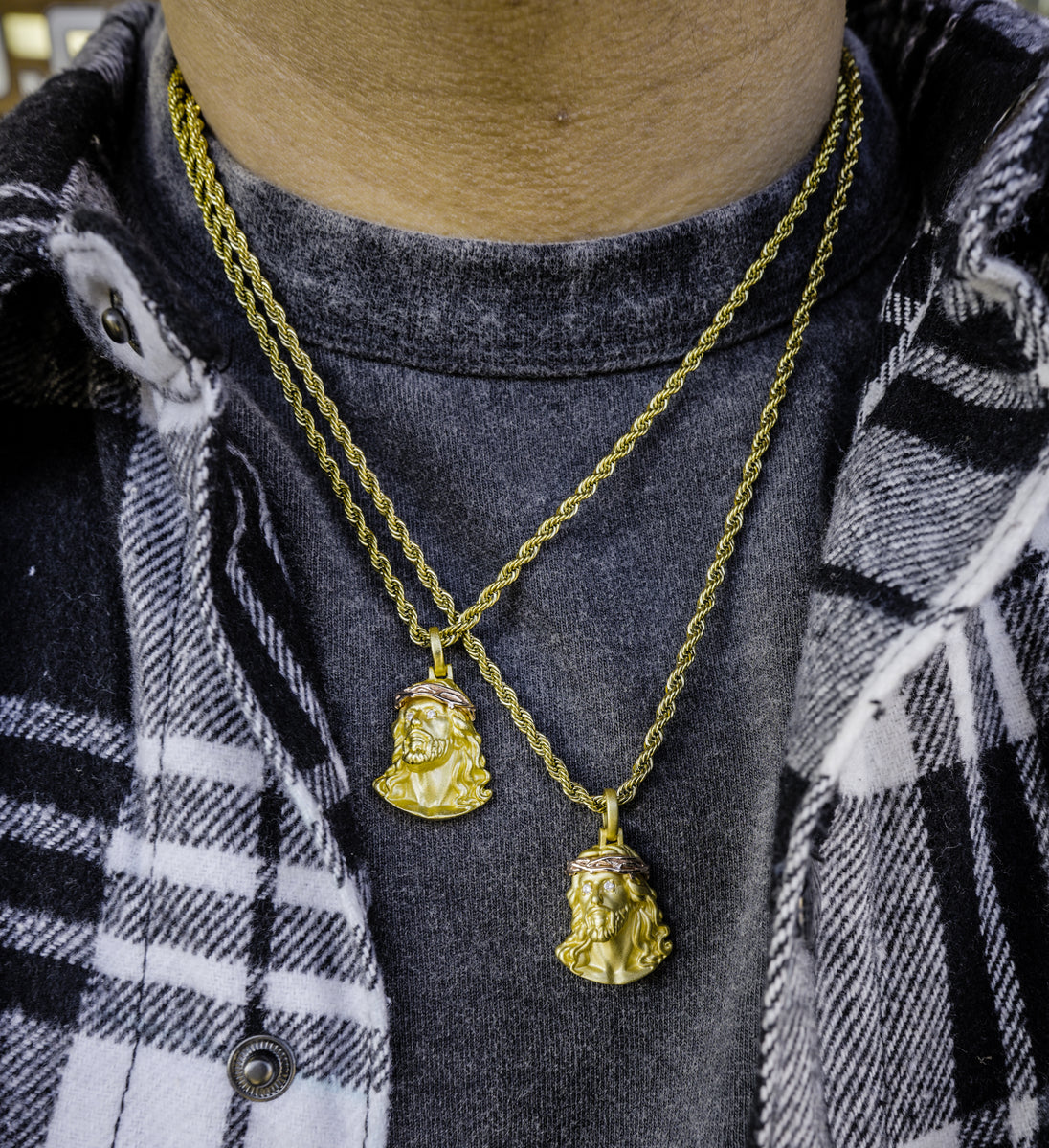 Matte Jesus Necklace â THE SNEAKER STUDIO