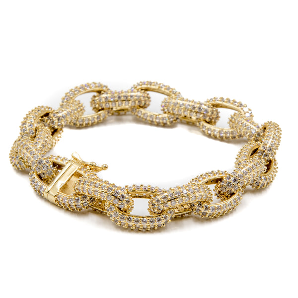 Studded Chain Link Rolo Bracelet - 18K Gold Plated - ACCESSORIES, Golden Gilt, SNEAKER STUDIO, GOLDEN GILT, DESIGN BY TSS