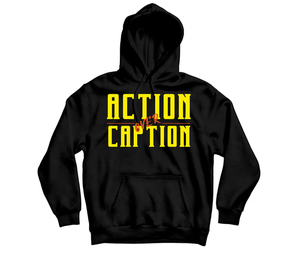 Action over Caption Hoodie - TOPS, TSS CUSTOM GRPHX, SNEAKER STUDIO, GOLDEN GILT, DESIGN BY TSS