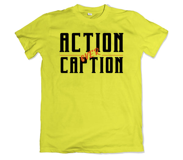 Action over Caption T-Shirt - TOPS, TSS CUSTOM GRPHX, SNEAKER STUDIO, GOLDEN GILT, DESIGN BY TSS