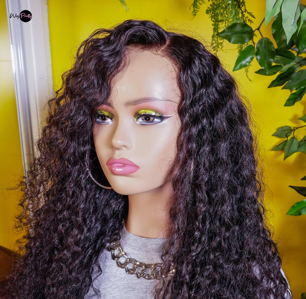 Date Night Curly Wig - 5x5 Closure HD Lace - Lightly Pre-plucked- 180% Density - 100% Human Hair - Invisible HD Lace