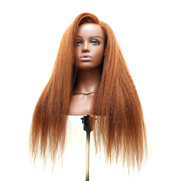 Fine Autumn Wig - 13x4 Lace Frontal - Kinky Straight - High Quality Transparent Lace - Lightly Pre-plucked- 180% Density - 100% Human Hair- Undetectable Lace