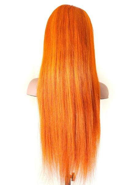 Fierce Sunset Wig- 13x4 Lace Frontal -Silky Straight - High Quality Transparent Lace - Lightly Pre-plucked- 180% Density - 100% Human Hair - Undetectable Lace