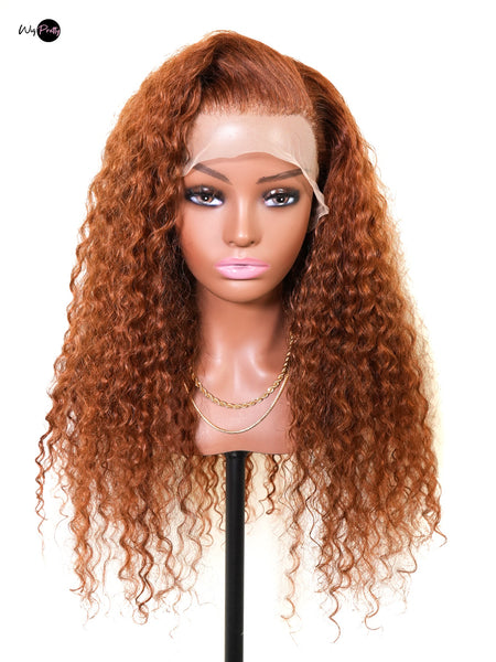 Cayenne Wig - 13x4 Lace Frontal Transparent Lace Water Wave- High Quality Transparent Lace - Lightly Pre-plucked- 180% Density - 100% Human Hair
