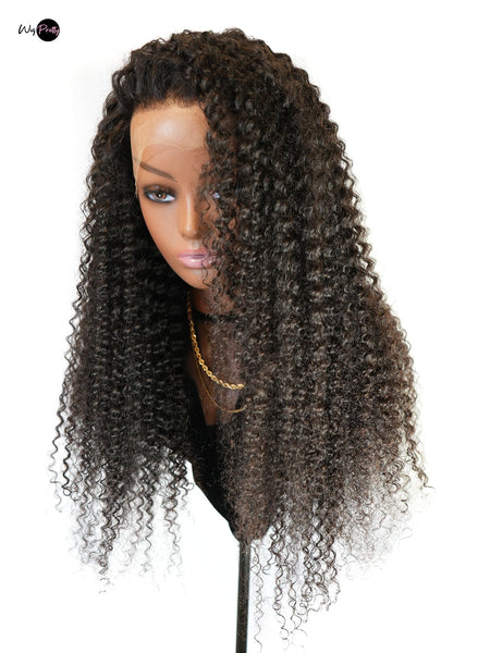 Friday Night Curly Wig - 13x4 HD Lace Frontal - Deep Curly - Lightly Pre-plucked- 180% Density - 100% Human Hair - Invisible HD Lace
