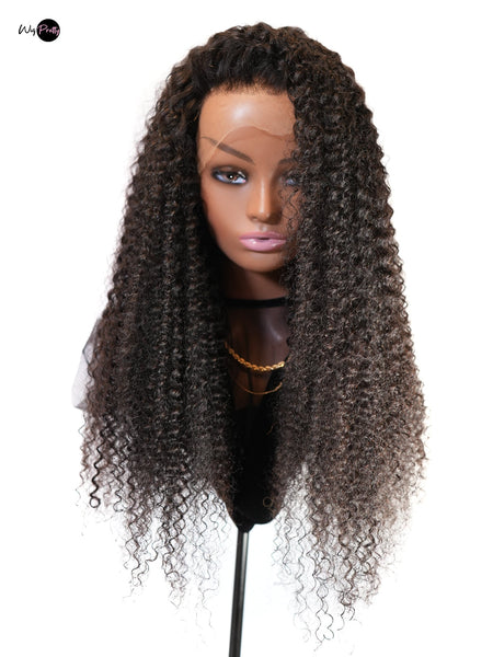 Friday Night Curly Wig - 13x4 HD Lace Frontal - Deep Curly - Lightly Pre-plucked- 180% Density - 100% Human Hair - Invisible HD Lace