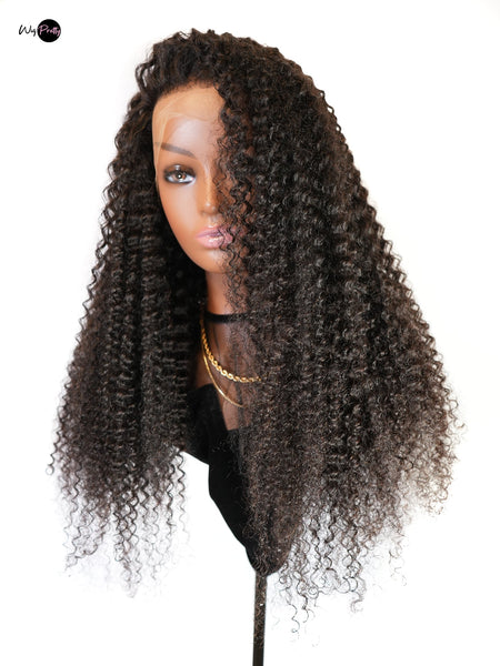 Friday Night Curly Wig - 13x4 HD Lace Frontal - Deep Curly - Lightly Pre-plucked- 180% Density - 100% Human Hair - Invisible HD Lace