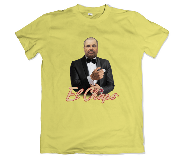 El Chapo Gentleman T-Shirt - TOPS, TSS CUSTOM GRPHX, SNEAKER STUDIO, GOLDEN GILT, DESIGN BY TSS