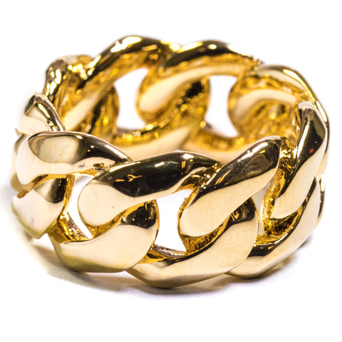 Cuban Link Ring - 18k Gold Plated - ACCESSORIES, Golden Gilt, SNEAKER STUDIO, GOLDEN GILT, DESIGN BY TSS