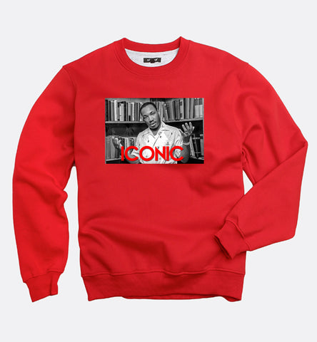 Martin Luther King Jr. MLK CREWNECK - RED - TOPS, TSS CUSTOM GRPHX, SNEAKER STUDIO, GOLDEN GILT, DESIGN BY TSS