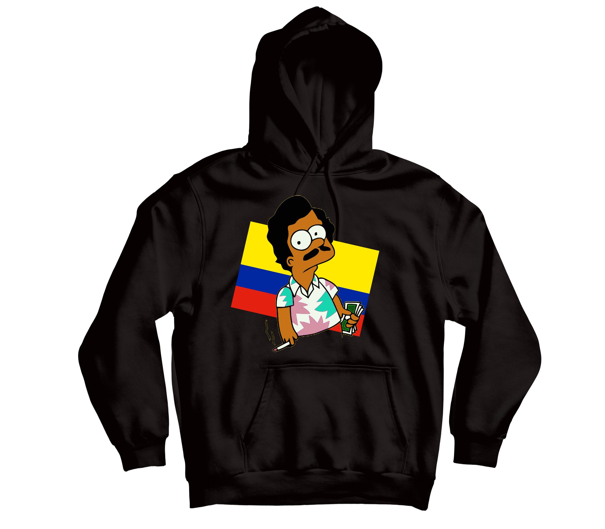 Pablo Escobar Colombian Flag Custom Hoodie - TOPS, TSS CUSTOM GRPHX, SNEAKER STUDIO, GOLDEN GILT, DESIGN BY TSS