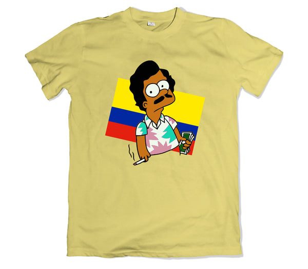 Pablo Escobar Colombian Flag T-Shirt - TOPS, TSS CUSTOM GRPHX, SNEAKER STUDIO, GOLDEN GILT, DESIGN BY TSS
