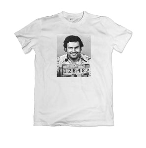 Pablo Escobar Mugshot T-Shirt - TOPS, TSS CUSTOM GRPHX, SNEAKER STUDIO, GOLDEN GILT, DESIGN BY TSS