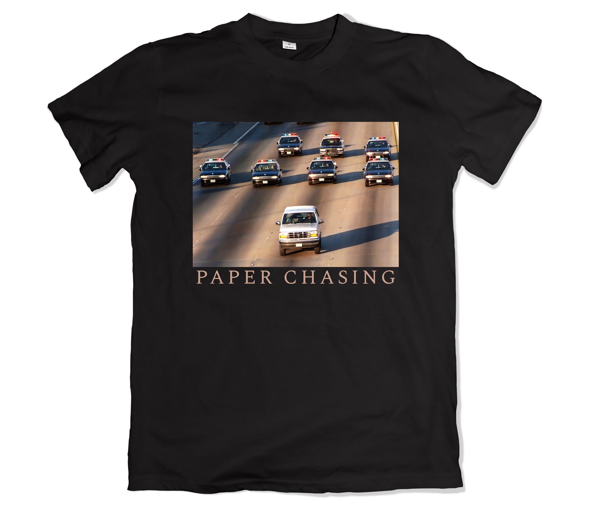 Paper Chasing Tee Shirt - TOPS, TSS CUSTOM GRPHX, SNEAKER STUDIO, GOLDEN GILT, DESIGN BY TSS