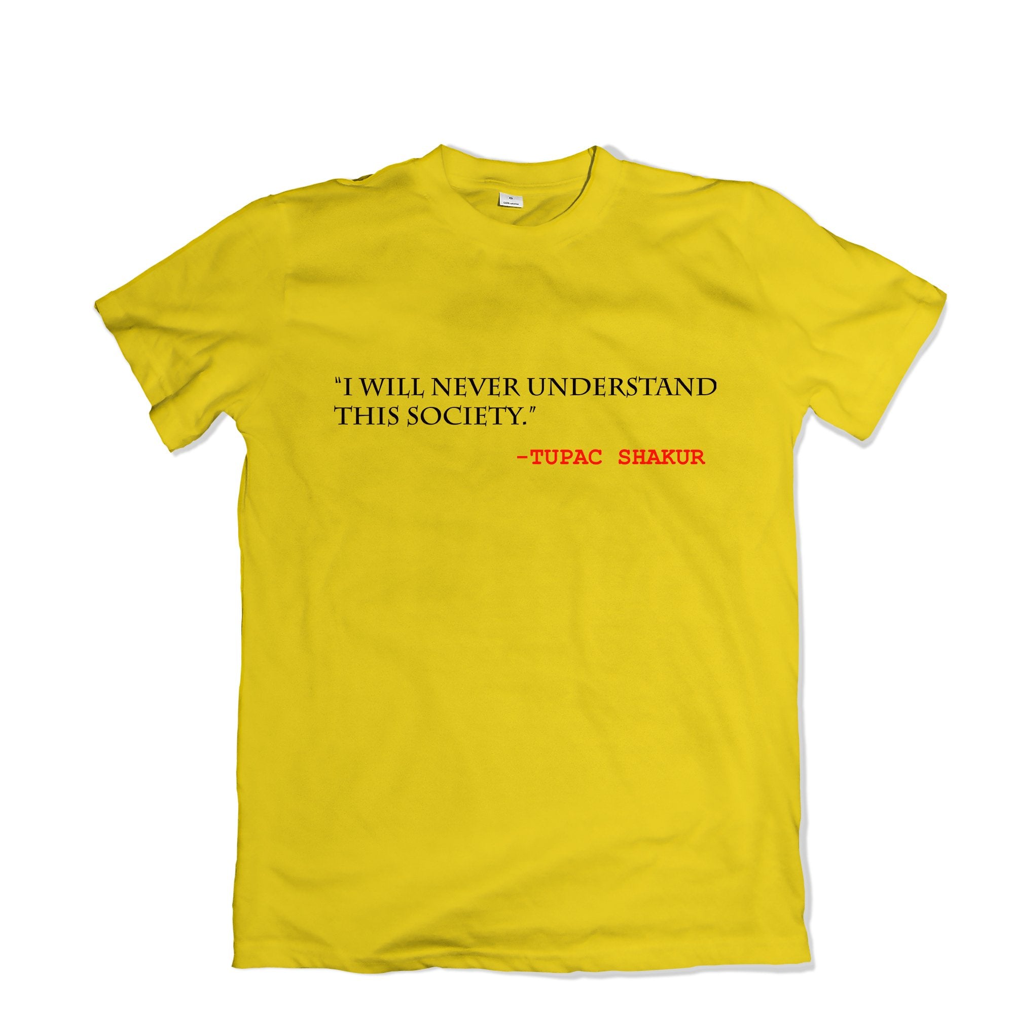 Tupac Society Tee shirt - TOPS, TSS CUSTOM GRPHX, SNEAKER STUDIO, GOLDEN GILT, DESIGN BY TSS