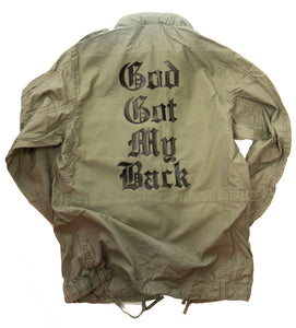 God Got My Back Lightweight Field Jacket - JACKET, TSS CUSTOM GRPHX, SNEAKER STUDIO, GOLDEN GILT, DESIGN BY TSS